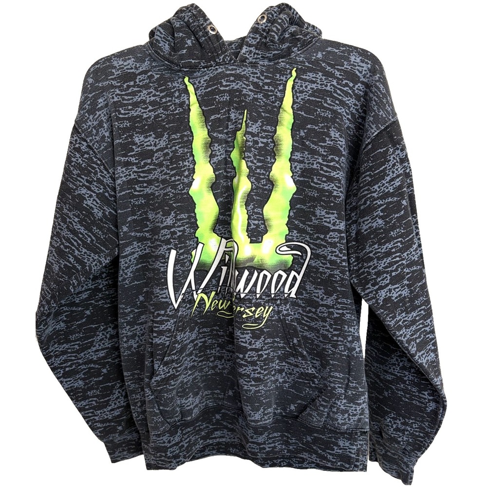 Wildwood New Jersey Hoodie Mens M Graphic Monster Energy Pullover Sweatshirt